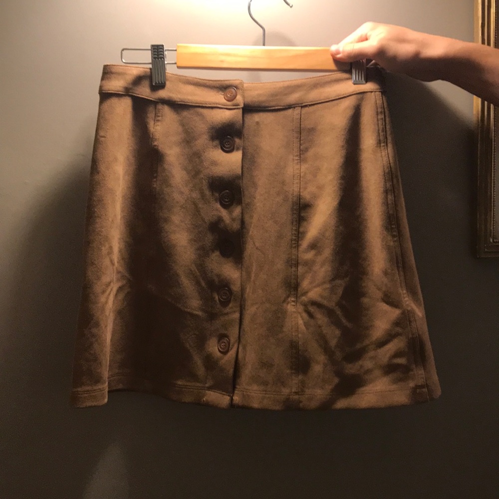 Suede skirt